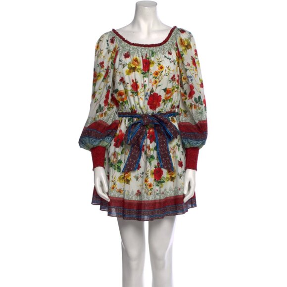 Alice + Olivia Floral Print Mini Dress Size: XS Rowen Mary Floral Fit USA Small - Picture 6 of 9